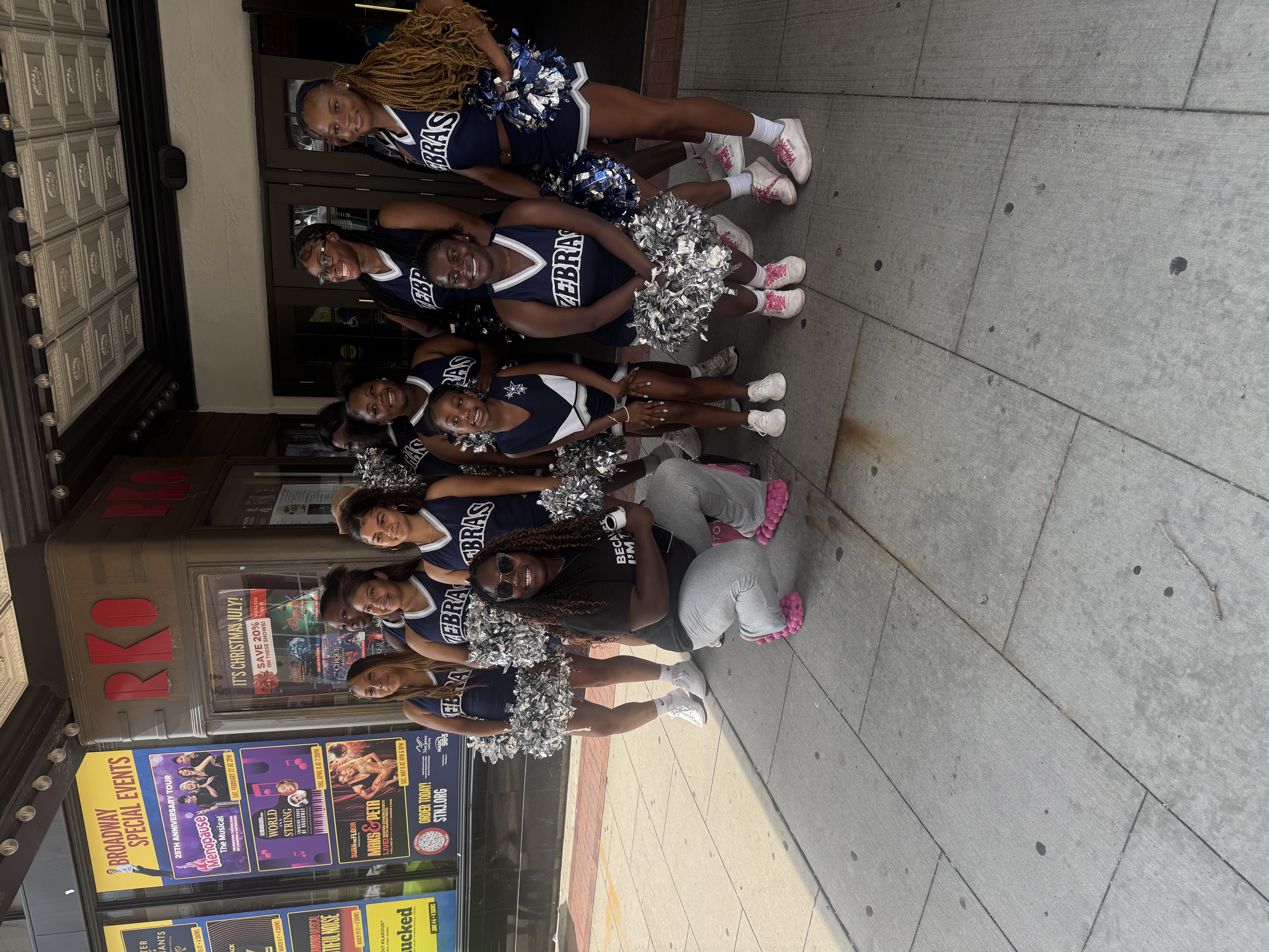 Cheerleaders performing during the New Brunswick Heart Festival