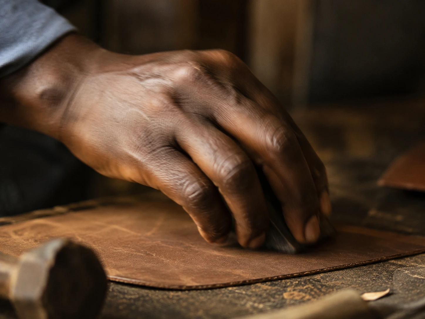 A single precise hand gesture caught mid-motion, suggesting thousands of repetitions