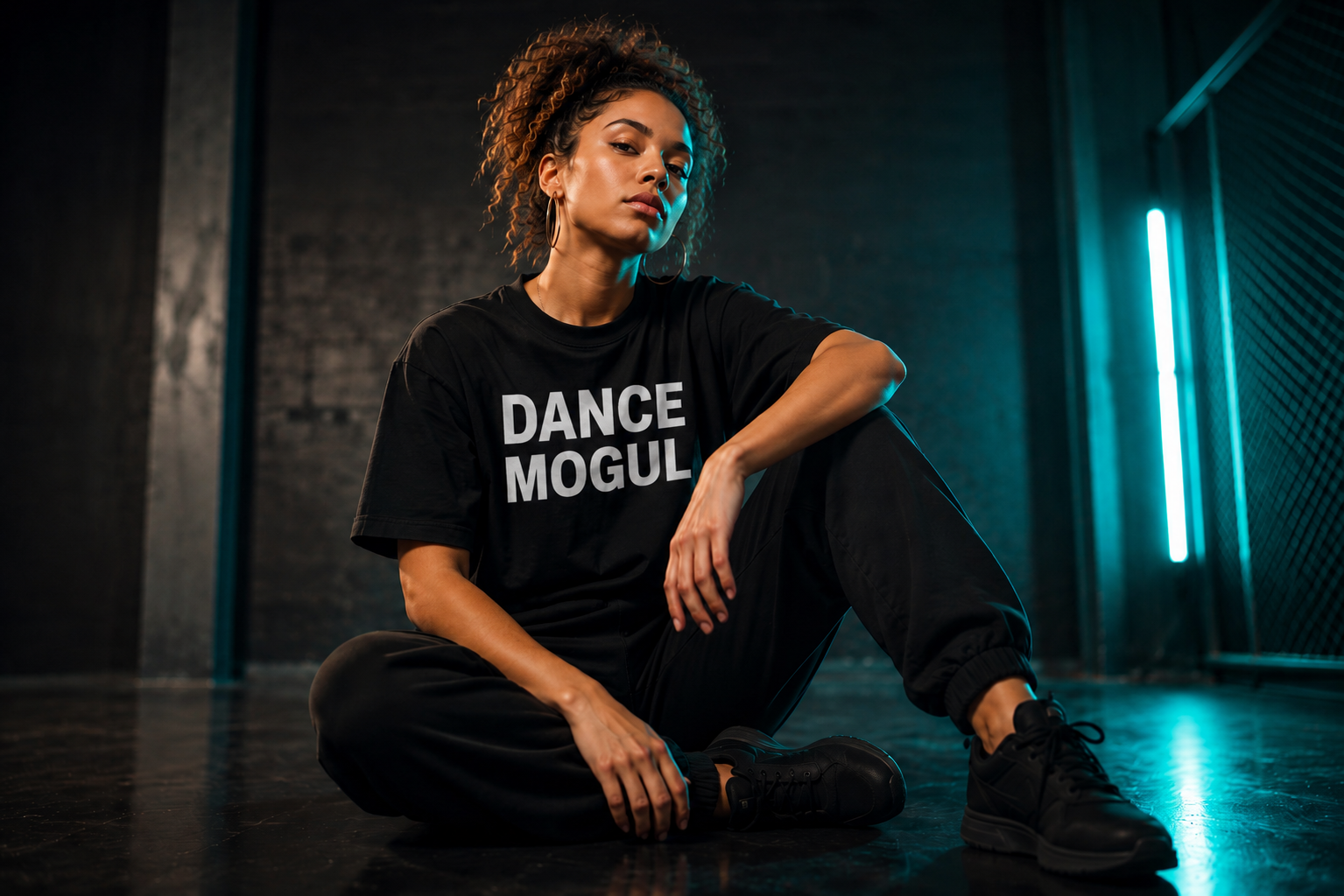Dancer wearing clean DMM exclusive streetwear gear