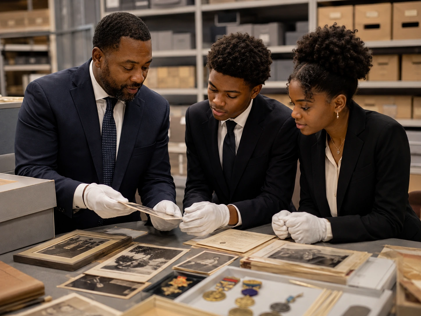 A freshly printed, bound family history book held open in two hands