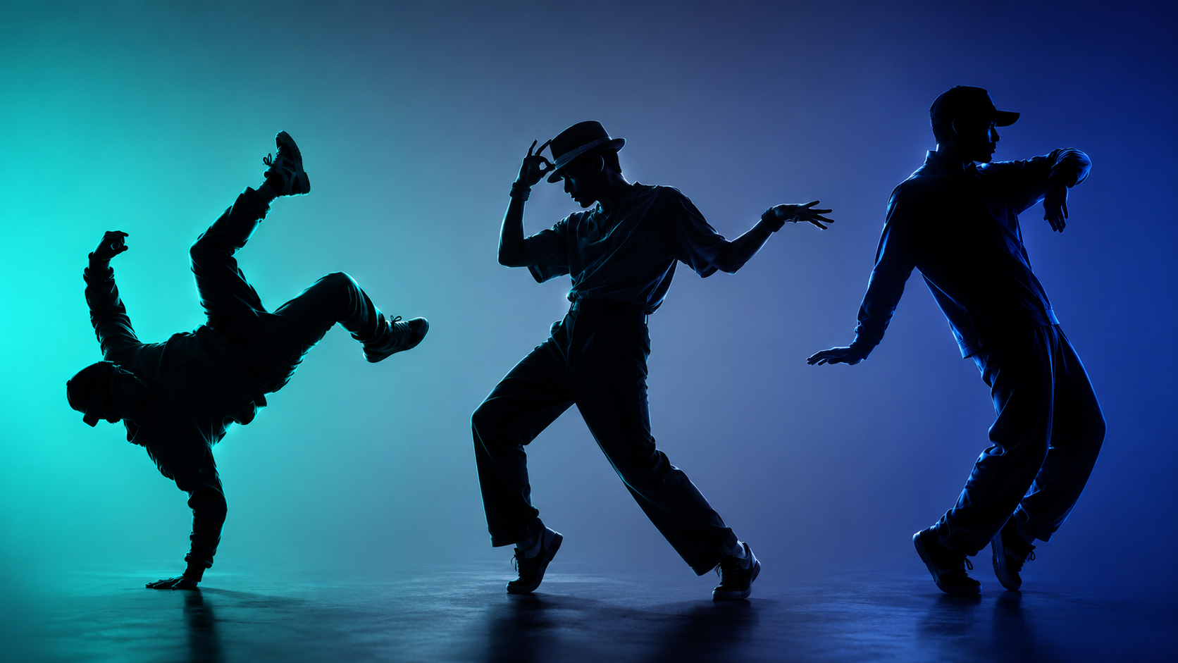 Dancers respecting hip-hop culture