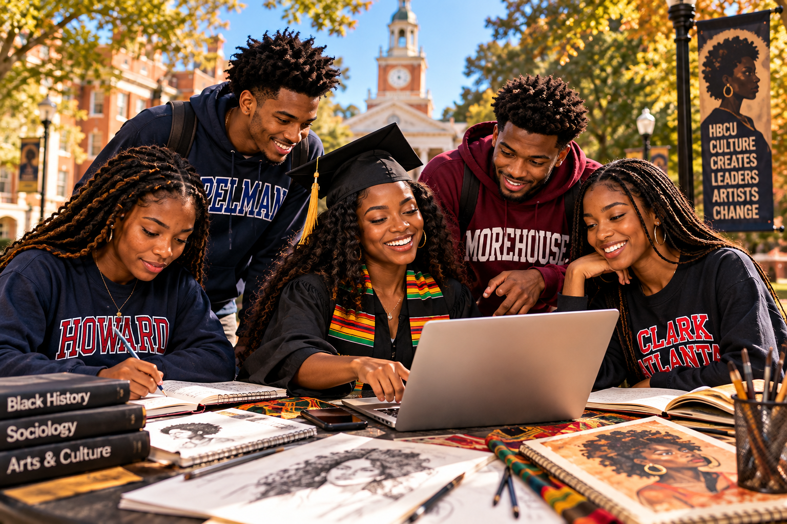HBCU students from several colleges studying Black history, sociology and the arts together