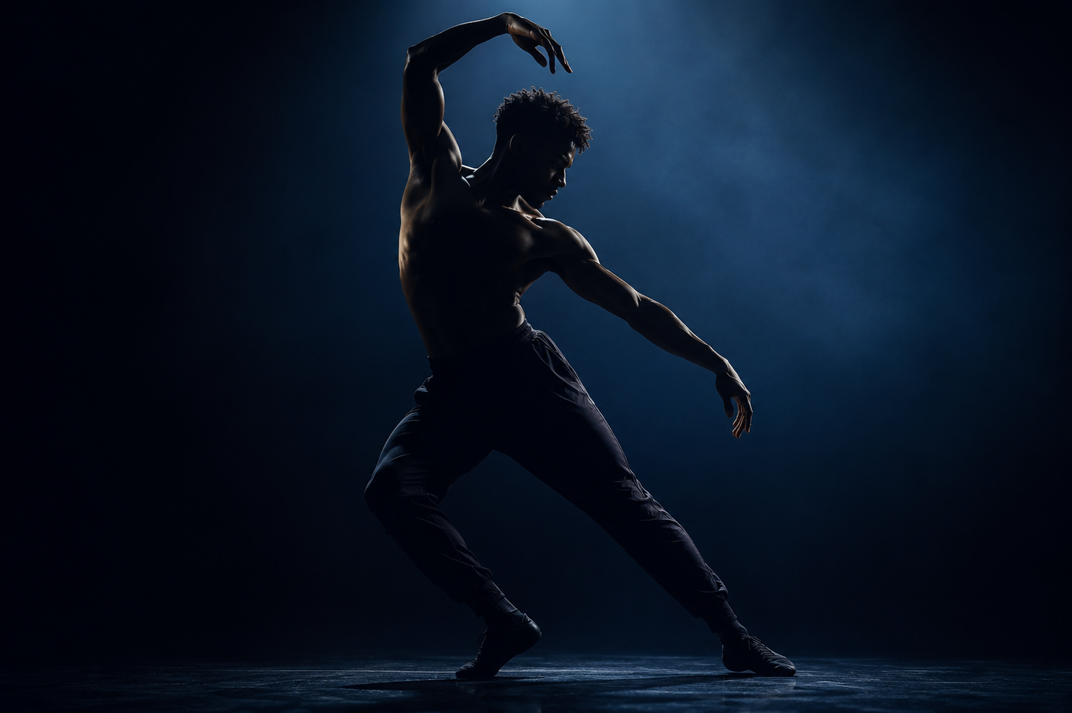 Single powerful dancer silhouette symbolizing a permanent published legacy