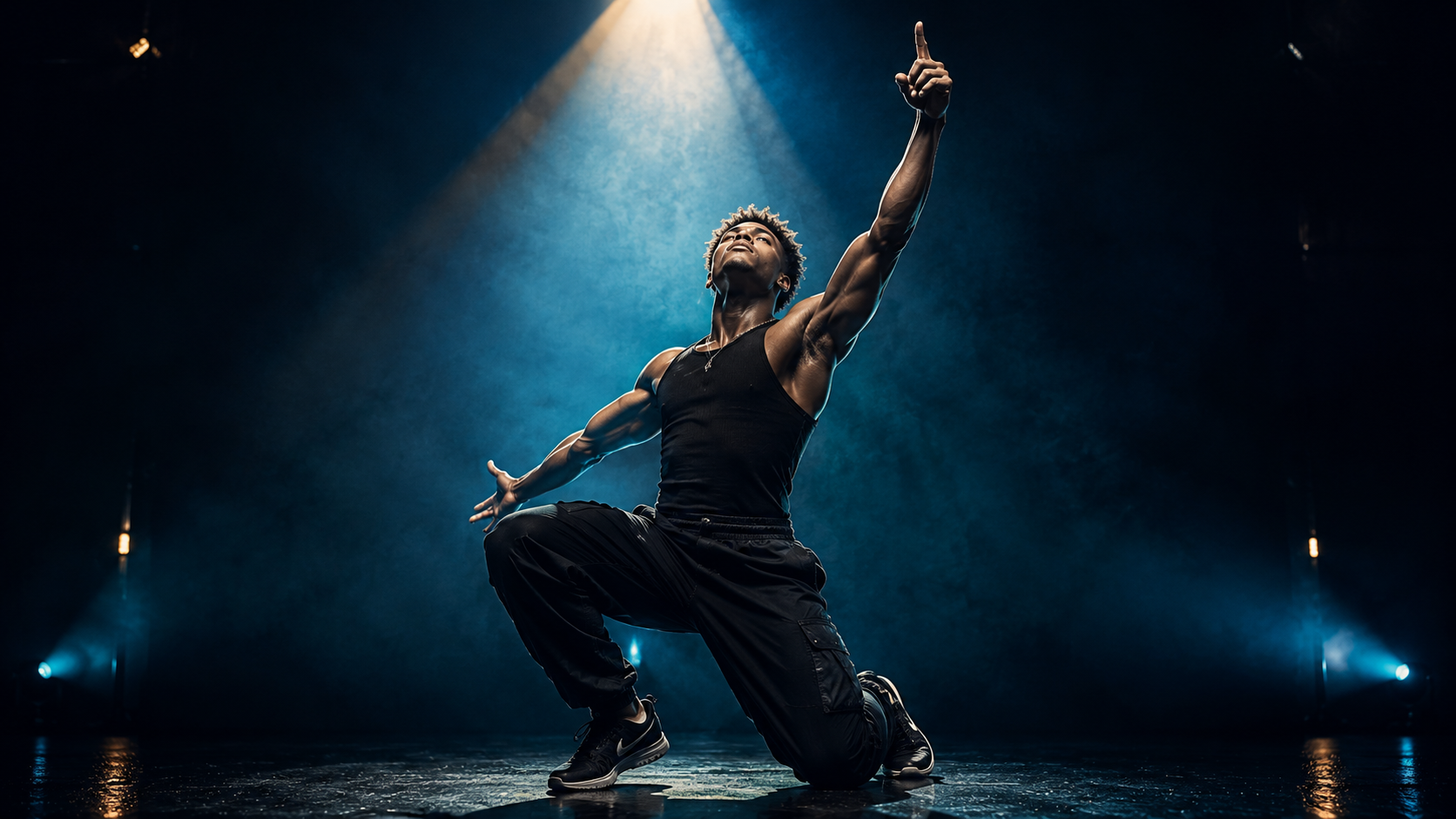 Triumphant dancer under a spotlight representing the 2-year homepage legacy reward