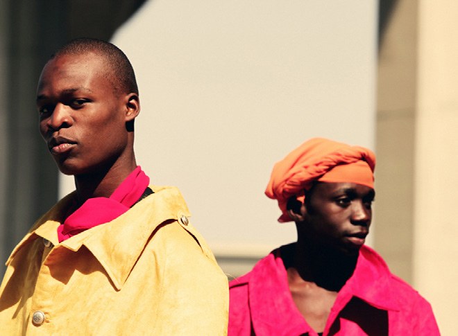 Tofo Tofo dancers Mario Buce and Xavier Campione portrait in Maputo Mozambique